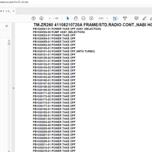 Tadano Crane TM-ZR260 41108210720A FRAME/STD,RADIO CONT.,NABI HOOK Parts Manual - PDF DOWNLOAD