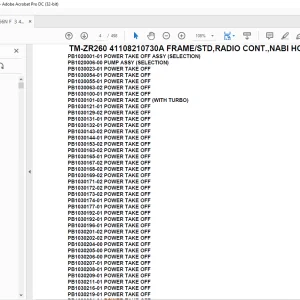 Tadano Crane TM-ZR260 41108210730A FRAME/STD,RADIO CONT.,NABI HOOK Parts Manual - PDF DOWNLOAD