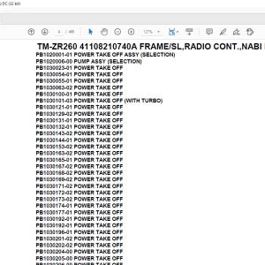 Tadano Crane TM-ZR260 41108210740A FRAME/SL,RADIO CONT.,NABI HOOK Parts Manual - PDF DOWNLOAD