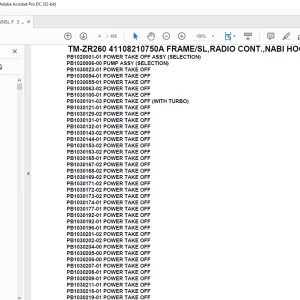Tadano Crane TM-ZR260 41108210750A FRAME/SL,RADIO CONT.,NABI HOOK Parts Manual - PDF DOWNLOAD