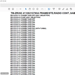 Tadano Crane TM-ZR260 41108210780A FRAME/STD,RADIO CONT.,NABI HOOK Parts Manual -  PDF DOWNLOAD