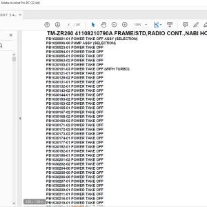 Tadano Crane TM-ZR260 41108210790A FRAME/STD,RADIO CONT.,NABI HOOK Parts Manual - PDF