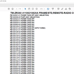 Tadano Crane TM-ZR260 41108210820A FRAME/STD,REMOTE-RADIO CONT. HOOK-IN Parts Manual - PDF DOWNLOAD