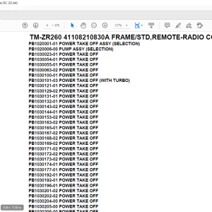 Tadano Crane TM-ZR260 41108210830A FRAME/STD,REMOTE-RADIO CONT.,HOOK-IN Parts Manual - PDF DOWNLOAD