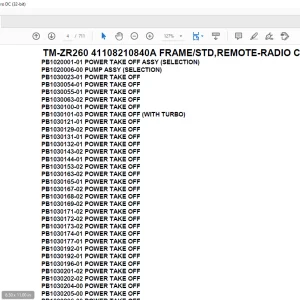 Tadano Crane TM-ZR260 41108210320A FRAME/STD,REMOTE-RADIO CONT.,HOOK-IN Parts Manual - PDF DOWNLOAD