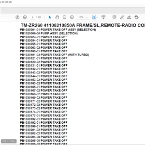 Tadano Crane TM-ZR260 41108210850A FRAME/SL,REMOTE-RADIO CONT.,HOOK-IN Parts Manual - PDF DOWNLOAD