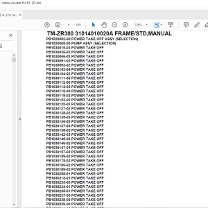 Tadano Crane TM-ZR300 31014010020A FRAME/STD,MANUAL Parts Manual - PDF DOWNLOAD