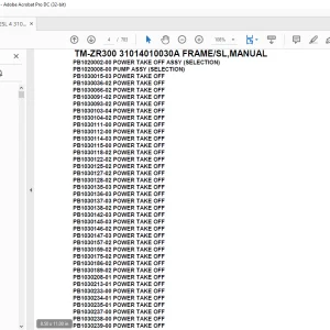 Tadano Crane TM-ZR300 31014010030A FRAME/SL,MANUAL Parts Manual - PDF DOWNLOAD