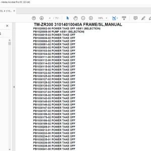 Tadano Crane TM-ZR300 31014010040A FRAME/SL,MANUAL Parts Manual - PDF DOWNLOAD