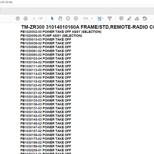 Tadano Crane TM-ZR300 31014010160A FRAME/STD,REMOTE-RADIO CONT.,HOOK-IN Parts Manual - PDF