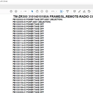 Tadano Crane TM-ZR300 31014010180A FRAME/SL,REMOTE-RADIO CONT.,HOOK-IN Parts Manual - PDF