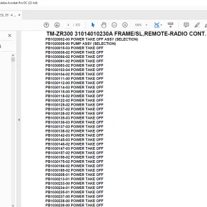 Tadano Crane TM-ZR300 31014010230A FRAME/SL,REMOTE-RADIO CONT.Parts Manual - PDF DOWNLOAD