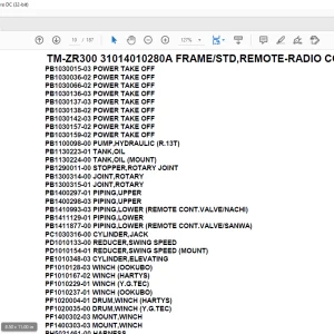 Tadano Crane TM-ZR300 31014010280A FRAME/STD,REMOTE-RADIO CONT. Parts Manual - PDF DOWNLOAD