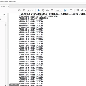 Tadano Crane TM-ZR300 31014010441A FRAME/SL,REMOTE-RADIO CONT.,HOOK-IN Parts Manual - PDF