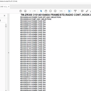 Tadano Crane TM-ZR300 31014010460A FRAME/STD RADIO CONT.HOOK-IN Parts Manual - PDF DOWNLOAD