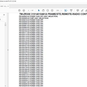 Tadano Crane TM-ZR300 31014010461A FRAME/STD,REMOTE-RADIO CONT.,HOOK-IN Parts Manual - PDF