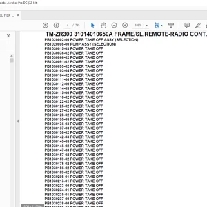 Tadano Crane TM-ZR300 31014010650A FRAME/SL,REMOTE-RADIO CONT.,S-HOOK-IN Parts Manual - PDF DOWNLOAD