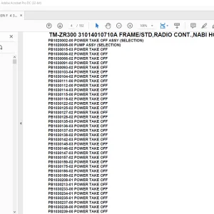 Tadano Crane TM-ZR300 31014010710A FRAME/STD,RADIO CONT.,NABI HOOK Parts Manual - PDF DOWNLOAD