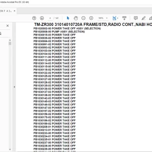 Tadano Crane TM-ZR300 31014010720A FRAME/STD,RADIO CONT.,NABI HOOK Parts Manual - PDF DOWNLOAD