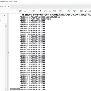 Tadano Crane TM-ZR300 31014010730A FRAME/STD,RADIO CONT.,NABI HOOK Parts Manual - PDF