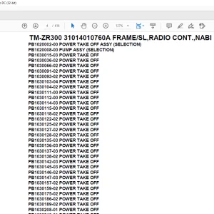 Tadano Crane TM-ZR300 31014010760A FRAME/SL,RADIO CONT.,NABI HOOK Parts Manual - PDF DOWNLOAD