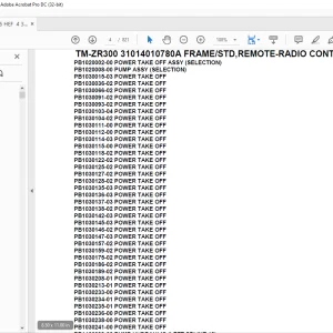 Tadano Crane TM-ZR300 31014010780A FRAME/STD,REMOTE-RADIO CONT.,HOOK-IN Parts Manual - PDF