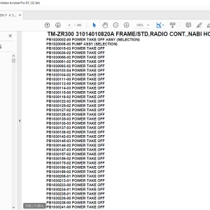 Tadano Crane TM-ZR300 31014010820A FRAME/STD,RADIO CONT.,NABI HOOK Parts Manual  - PDF DOWNLOAD