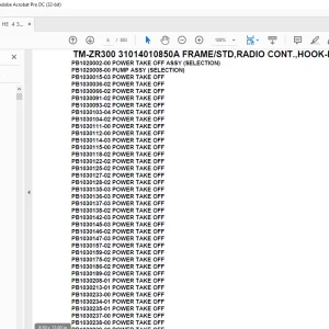Tadano Crane TM-ZR300 31014010850A FRAME/STD,RADIO CONT.,HOOK-IN Parts Manual - PDF DOWNLOAD