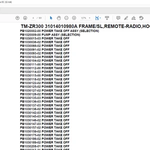 Tadano Crane TM-ZR300 31014010980A FRAME/SL,REMOTE-RADIO,HOOK-IN,WITH R/J Parts Manual - PDF