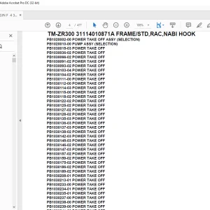 Tadano Crane TM-ZR300 31114010871A FRAME/STD,RAC,NABI HOOK Parts Manual - PDF DOWNLOAD