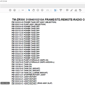 Tadano Crane TM-ZR500 31094010210A FRAME/STD,REMOTE-RADIO CONT. Parts Manual - PDF DOWNLOAD