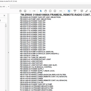 Parts Manual for Tadano Crane TM-ZR500 31094010680A PDF