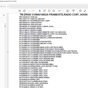 Tadano Crane TM-ZR500 31094010802A FRAME/STD,RADIO CONT.,HOOK-IN Parts Manual - PDF