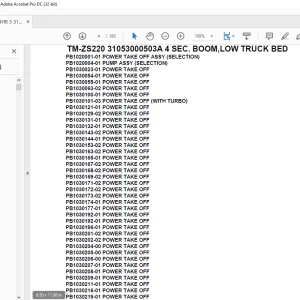 Tadano Crane TM-ZS220 31053000503A 4 SEC. BOOM,LOW TRUCK BED Parts Manual - PDF DOWNLOAD