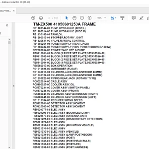 Tadano Crane TM-ZX500 41050601253A FRAME Parts Manual  -PDF DOWNLOAD