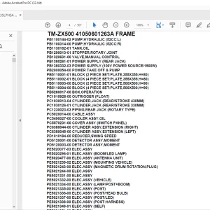 Tadano Crane TM-ZX500 41050601263A FRAME Parts Manual - PDF DOWNLOAD