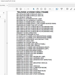 Tadano Crane TM-ZX500 41050601295A FRAME Parts Manual - PDF DOWNLOAD