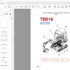 Takeuchi TB016 Parts Manual 11610001 - PDF DOWNLOAD