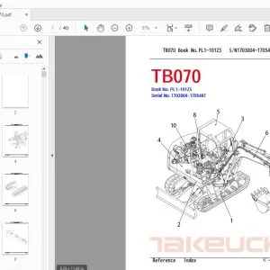 Takeuchi TB070 Parts Manual 1703004-1705487 - PDF DOWNLOAD