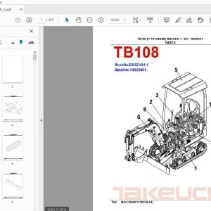 Takeuchi TB108 Parts Manual 10820001 - PDF DOWNLOAD