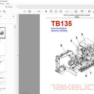 Takeuchi TB135 Compact Excavator Parts Manual - PDF DOWNLOAD