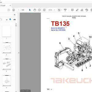 Takeuchi TB135 Parts Manual 13510004 - PDF DOWNLOAD