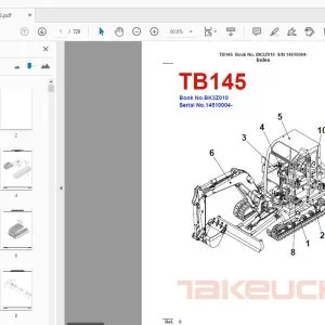 Takeuchi TB145 Parts Manual 14510004 - PDF DOWNLOAD