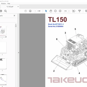 Takeuchi TL150 Mini Loader Parts Manual - PDF DOWNLOAD