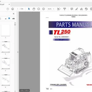 Takeuchi TL250 Crawler Loader Parts Manual 225000001 - PDF DOWNLOAD