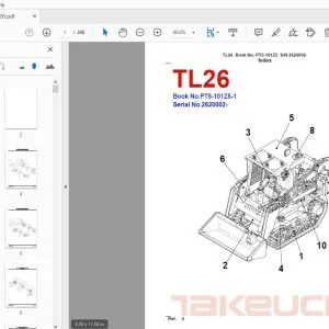 Takeuchi TL26 Parts Manual 2620002 - PDF DOWNLOAD