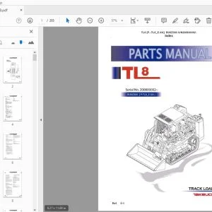 Takeuchi TL8 Track Loader Parts Manual 200800002 - PDF DOWNLOAD
