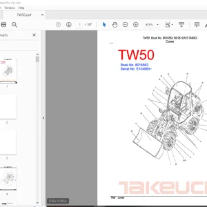 Takeuchi TW50 Mini Loader Parts Manual - PDF DOWNLOAD