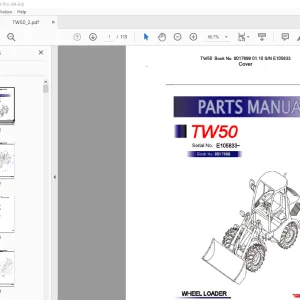 Takeuchi TW50 Wheel Loader Parts Manual - PDF DOWNLOAD