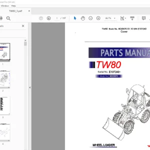 Takeuchi TW80 Wheel Loader Parts Manual - PDF DOWNLOAD